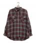 VAN HEUSEN（ヴァンヒューセン/バンヒューゼン）の古着「90s check acrylic cpo shirt」｜レッド