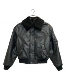 ZARA（ザラ）の古着「エコレザーボンバージャケット」｜ブラック