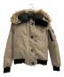 CANADA GOOSE（カナダグース）の古着「LABRADOR BOMBER/ラブラドールボンバーダウンジャケット」｜ベージュ×ブラック