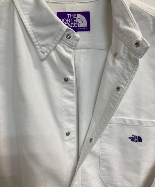 THE NORTHFACE PURPLELABEL（ザ・ノースフェイス パープルレーベル）THE NORTHFACE PURPLELABEL (ザ・ノースフェイス パープルレーベル) Cotton Polyester OX B.D. Shirt ホワイト サイズ:Lの古着・服飾アイテム