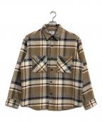 DEVEAUX×EDIFICEデヴォー×エディフィス）の古着「別注 バスケット チェック シャツ ブルゾン」｜ベージュ