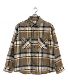 DEVEAUX×EDIFICE（デヴォー×エディフィス）の古着「別注 バスケット チェック シャツ ブルゾン」｜ベージュ