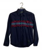 stussy×PENDLETONステューシー×ペンドルトン）の古着「ネイティブウールシャツ」｜ネイビー×レッド