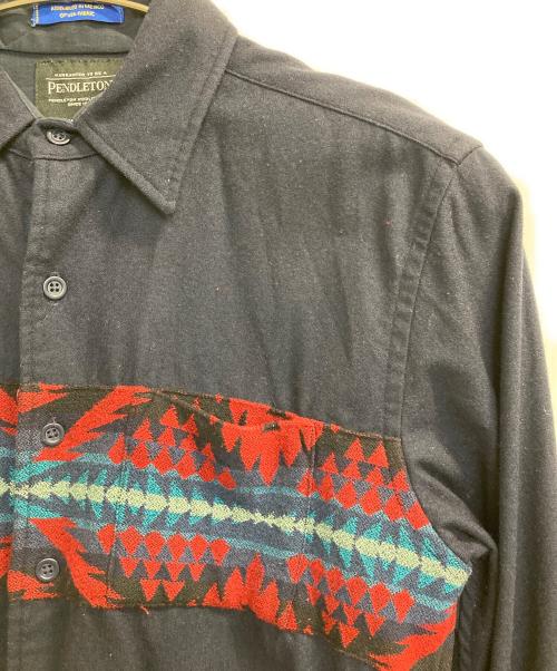 stussy（ステューシー）stussy (ステューシー) PENDLETON (ペンドルトン) ネイティブウールシャツ ネイビー×レッド サイズ:Ｌの古着・服飾アイテム