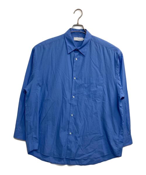 Graphpaper（グラフペーパー）Graphpaper (グラフペーパー) Broad L/S Oversized Regular Collar Shirt ブルー サイズ:ＦＲＥＥの古着・服飾アイテム