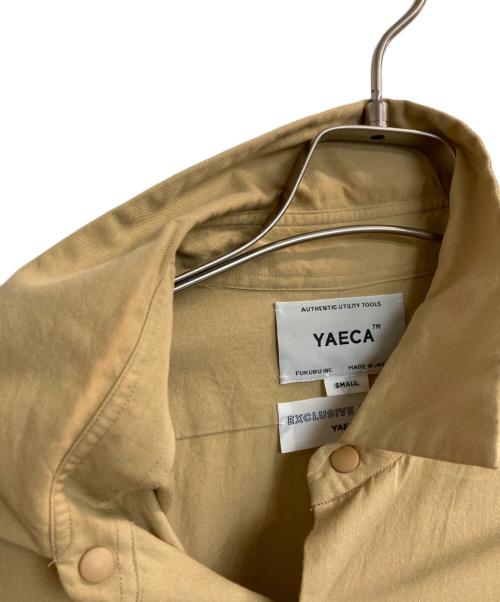 YAECA（ヤエカ）YAECA (ヤエカ) COMFORT SHIRT WIDE SQUARE ベージュ サイズ:Sの古着・服飾アイテム