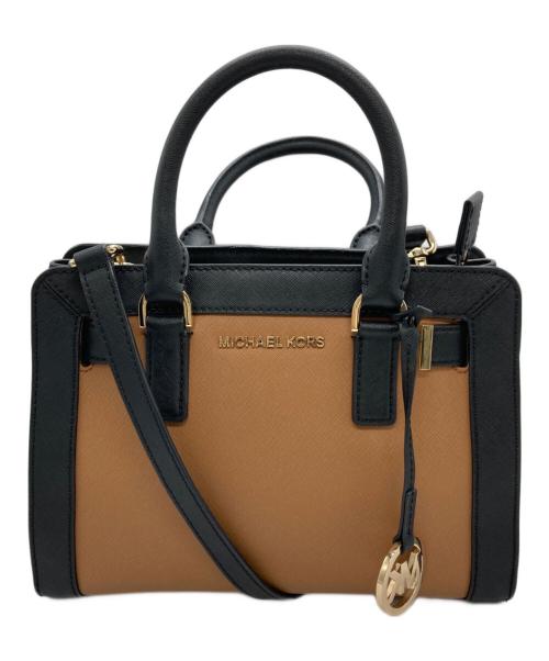 MICHAEL KORS（マイケルコース）MICHAEL KORS (マイケルコース) ショルダーバッグ ブラック×ブラウンの古着・服飾アイテム