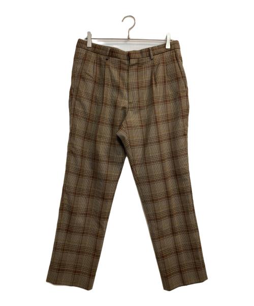 UNITED ARROWS TOKYO（ユナイテッドアローズトウキョウ）UNITED ARROWS TOKYO (ユナイテッドアローズトウキョウ) チェックパンツ ブラウン サイズ:XLの古着・服飾アイテム