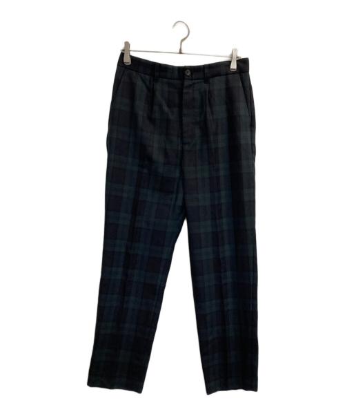 FRED PERRY（フレッドペリー）FRED PERRY (フレッドペリー) チェックパンツ ネイビー×グリーン サイズ:Ｌの古着・服飾アイテム