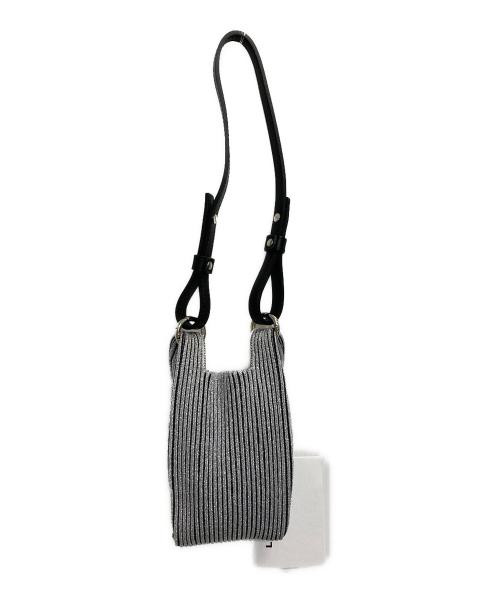 LASTFRAME（ラストフレーム）LASTFRAME (ラストフレーム) KYOTO METALLIC MARKET BAG MICRO シルバーの古着・服飾アイテム