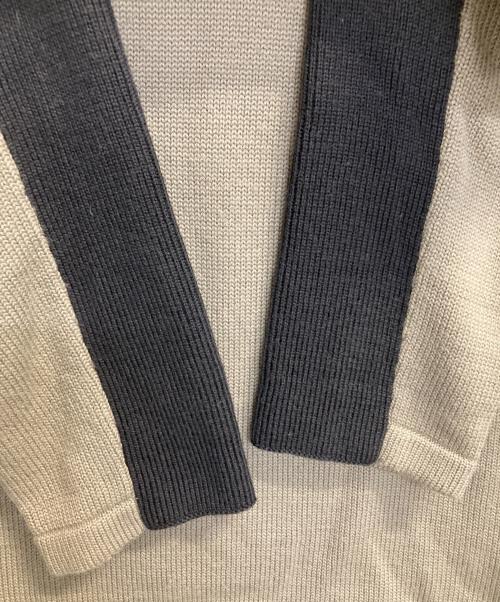 adidas（アディダス）adidas (アディダス) PORSCHE DESIGN SPORT ハイネックラグランデザインニット ベージュ サイズ:Ｍの古着・服飾アイテム