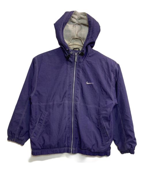 NIKE（ナイキ）NIKE (ナイキ) 90s one tone hooded nylon jacket パープル サイズ:Ⅼの古着・服飾アイテム