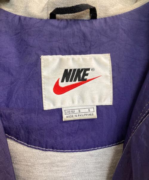 NIKE（ナイキ）NIKE (ナイキ) 90s one tone hooded nylon jacket パープル サイズ:Ⅼの古着・服飾アイテム