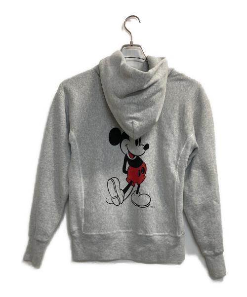 Champion（チャンピオン）Champion (チャンピオン) DISNEY (ディズニー) BEAMS BOY (ビームスボーイ) reverse weave mickey hoodie グレー サイズ:Ｓの古着・服飾アイテム