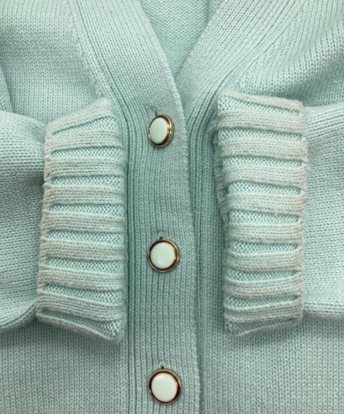 OBLI（オブリ）OBLI (オブリ) ニットカーディガン ミントグリーン サイズ:Ｆの古着・服飾アイテム