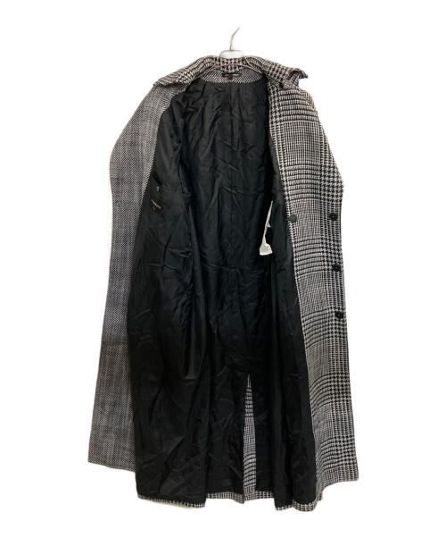 EMPORIO ARMANI（エンポリオ アルマーニ）EMPORIO ARMANI (エンポリオ アルマーニ) ランダム千鳥柄コート ブラック×ホワイト サイズ:52の古着・服飾アイテム