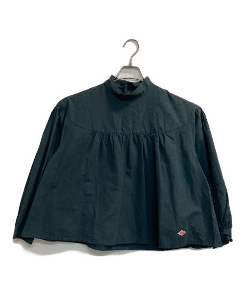 DANTON（ダントン）DANTON (ダントン) コットンリネンポプリン ギャザード ブラウス グリーン サイズ:36の古着・服飾アイテム