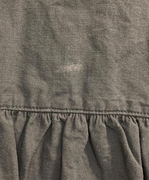 DANTON（ダントン）DANTON (ダントン) コットンリネンポプリン ギャザード ブラウス グリーン サイズ:36の古着・服飾アイテム