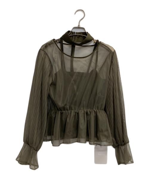 Ameri（アメリ）Ameri (アメリ) チョーカーシアートップス グリーン サイズ:Ｆ 未使用品の古着・服飾アイテム