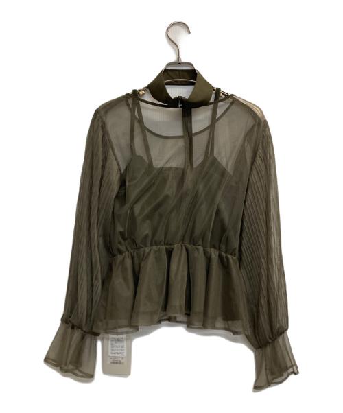 Ameri（アメリ）Ameri (アメリ) チョーカーシアートップス グリーン サイズ:Ｆ 未使用品の古着・服飾アイテム