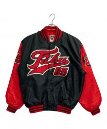 FUBU（フブ）の古着「ナイロンスタジャン」｜レッド×ブラック