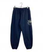 90909090）の古着「King Logo Sweat Pants」｜ネイビー