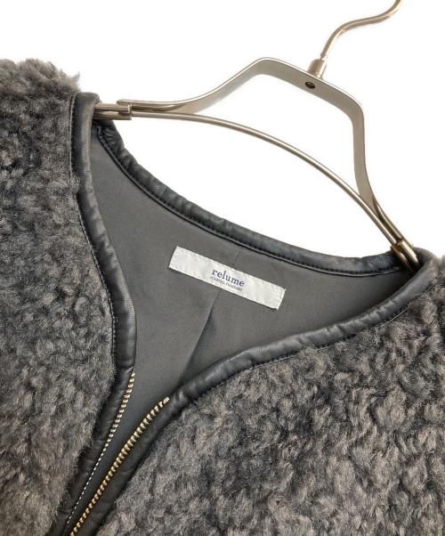 JOURNAL STANDARD relume（ジャーナルスタンダード レリューム）JOURNAL STANDARD relume (ジャーナルスタンダード レリューム) シープフェイクファージップベスト グレー サイズ:ｆＲＥＥの古着・服飾アイテム