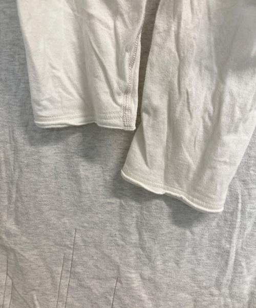 JohnUNDERCOVER（ジョンアンダーカバー）JohnUNDERCOVER (ジョンアンダーカバー) レイヤードロングスリーブTシャツ ホワイト サイズ:3の古着・服飾アイテム