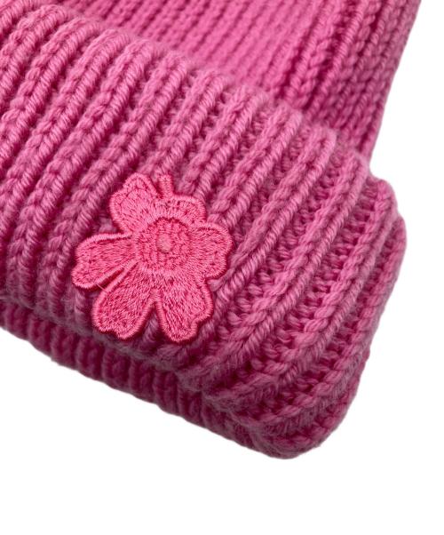 marimekko（マリメッコ）marimekko (マリメッコ) Ludia Solid Beanie ピンクの古着・服飾アイテム