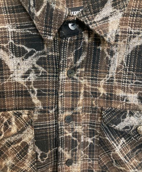 SUPPLIER（サプライヤー）SUPPLIER (サプライヤー) Cross Rhinestone Check Shirts ブラウン サイズ:Ｍの古着・服飾アイテム