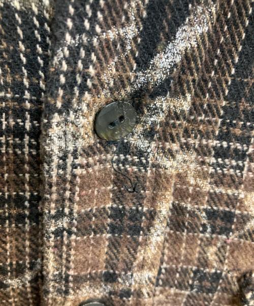 SUPPLIER（サプライヤー）SUPPLIER (サプライヤー) Cross Rhinestone Check Shirts ブラウン サイズ:Ｍの古着・服飾アイテム