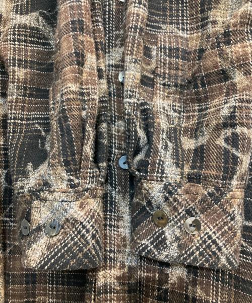SUPPLIER（サプライヤー）SUPPLIER (サプライヤー) Cross Rhinestone Check Shirts ブラウン サイズ:Ｍの古着・服飾アイテム