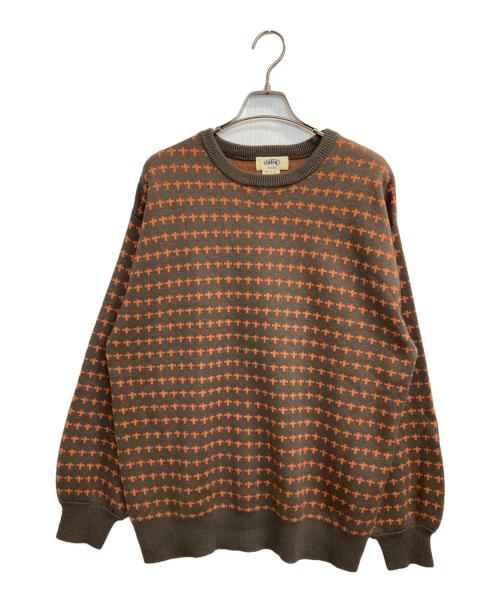 ciatre（シアター）ciatre (シアター) cross knit sweater カーキ サイズ:Ｌの古着・服飾アイテム