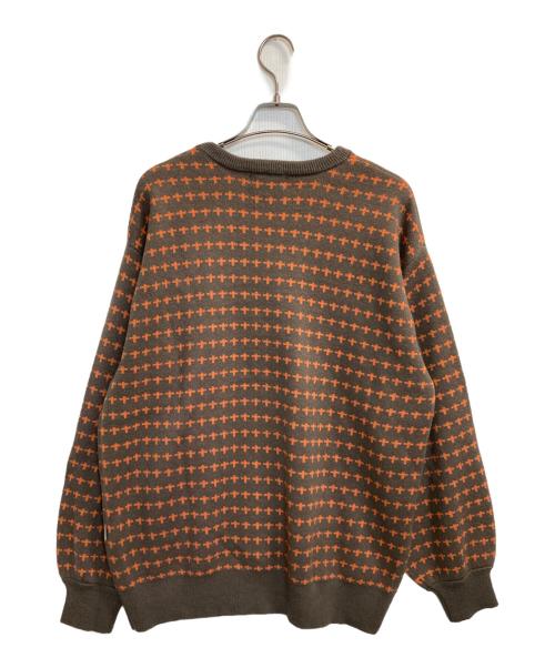 ciatre（シアター）ciatre (シアター) cross knit sweater カーキ サイズ:Ｌの古着・服飾アイテム