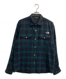 THE NORTH FACE（ザ ノース フェイス）の古着「Brushwood Wool L/S Shirt」｜グリーン