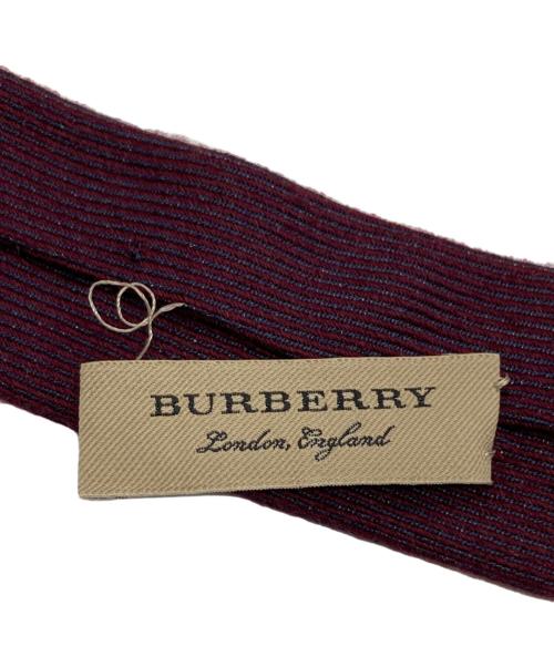 BURBERRY（バーバリー）BURBERRY (バーバリー) メガチェックカシミヤシルクタイ レッド サイズ:---の古着・服飾アイテム