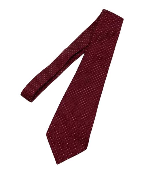 BURBERRY（バーバリー）BURBERRY (バーバリー) メガチェックカシミヤシルクタイ レッド サイズ:---の古着・服飾アイテム