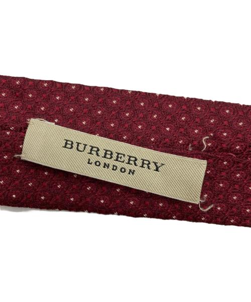 BURBERRY（バーバリー）BURBERRY (バーバリー) メガチェックカシミヤシルクタイ レッド サイズ:---の古着・服飾アイテム