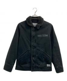 NEIGHBORHOOD（ネイバーフッド）の古着「N-1type ペイントデッキジャケット」｜ブラック