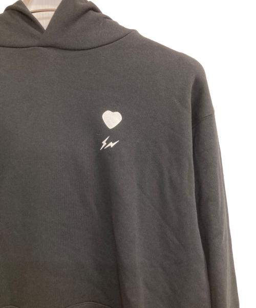 BLACK PINK（ブラックピンク）BLACK PINK (ブラックピンク) FRAGMENT DESIGN (フラグメントデザイン) BLACK FRGMT HOODIE ブラック サイズ:ＸＬの古着・服飾アイテム