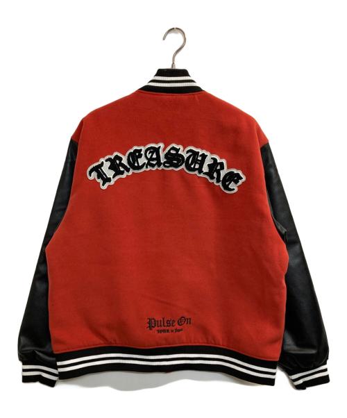 TREASURE（トレジャー）TREASURE (トレジャー) PULSE ON スタジャン レッド サイズ:Lの古着・服飾アイテム