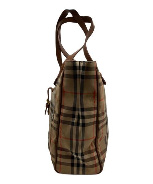 Burberry's（バーバリーズ）Burberry's (バーバリーズ) ノヴァチェックハンドトートバッグ ブラウン×ベージュの古着・服飾アイテム