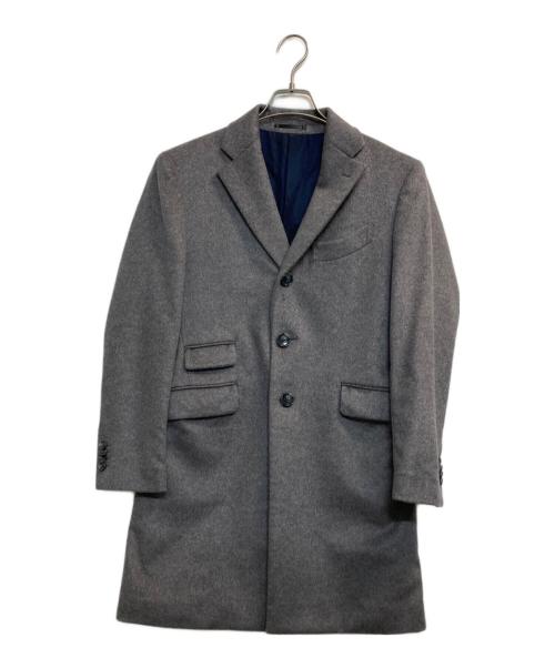 GINZA Global style（ギンザグローバルスタイル）GINZA GLOBAL STYLE (ギンザグローバルスタイル) カシミヤチェスターフィールドコート グレー サイズ:記載なし(実寸サイズ参考)の古着・服飾アイテム