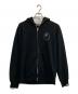 A BATHING APE（アベイシングエイプ）の古着「ダブルジップラインストーンサルパーカー」｜ブラック