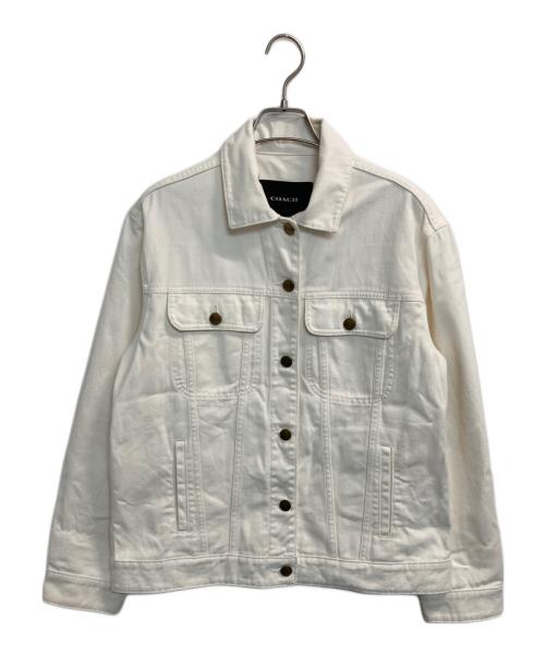 COACH（コーチ）COACH (コーチ) ホワイトデニムジャケット ホワイト サイズ:Ｓの古着・服飾アイテム