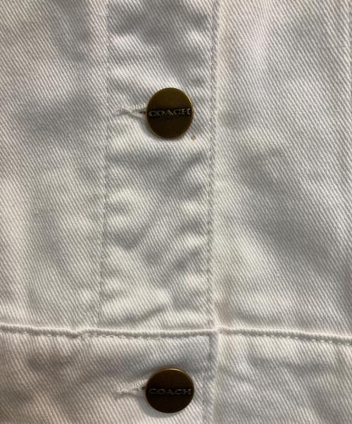 COACH（コーチ）COACH (コーチ) ホワイトデニムジャケット ホワイト サイズ:Ｓの古着・服飾アイテム