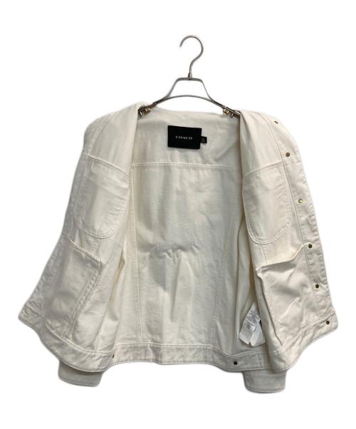 COACH（コーチ）COACH (コーチ) ホワイトデニムジャケット ホワイト サイズ:Ｓの古着・服飾アイテム