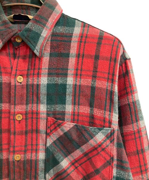 big mac（ビッグマック）big mac (ビッグマック) ネルシャツ レッド×グリーン サイズ:Ｍの古着・服飾アイテム