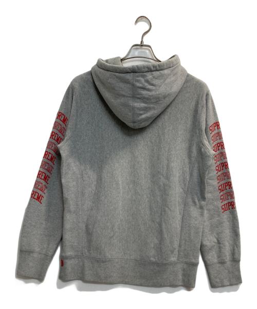 SUPREME（シュプリーム）Supreme (シュプリーム) 17SS Sleeve Arc Hooded Sweatshirt グレー×レッド サイズ:Ｍの古着・服飾アイテム