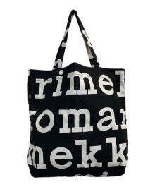 marimekko（マリメッコ）の古着「NOTKO LOGO トートバッグ」｜ブラック